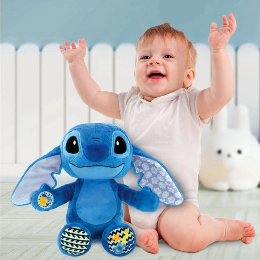 Disney baby Clementoni Lilo, Stitch Calm And Play Musical Plush Toy, Blue