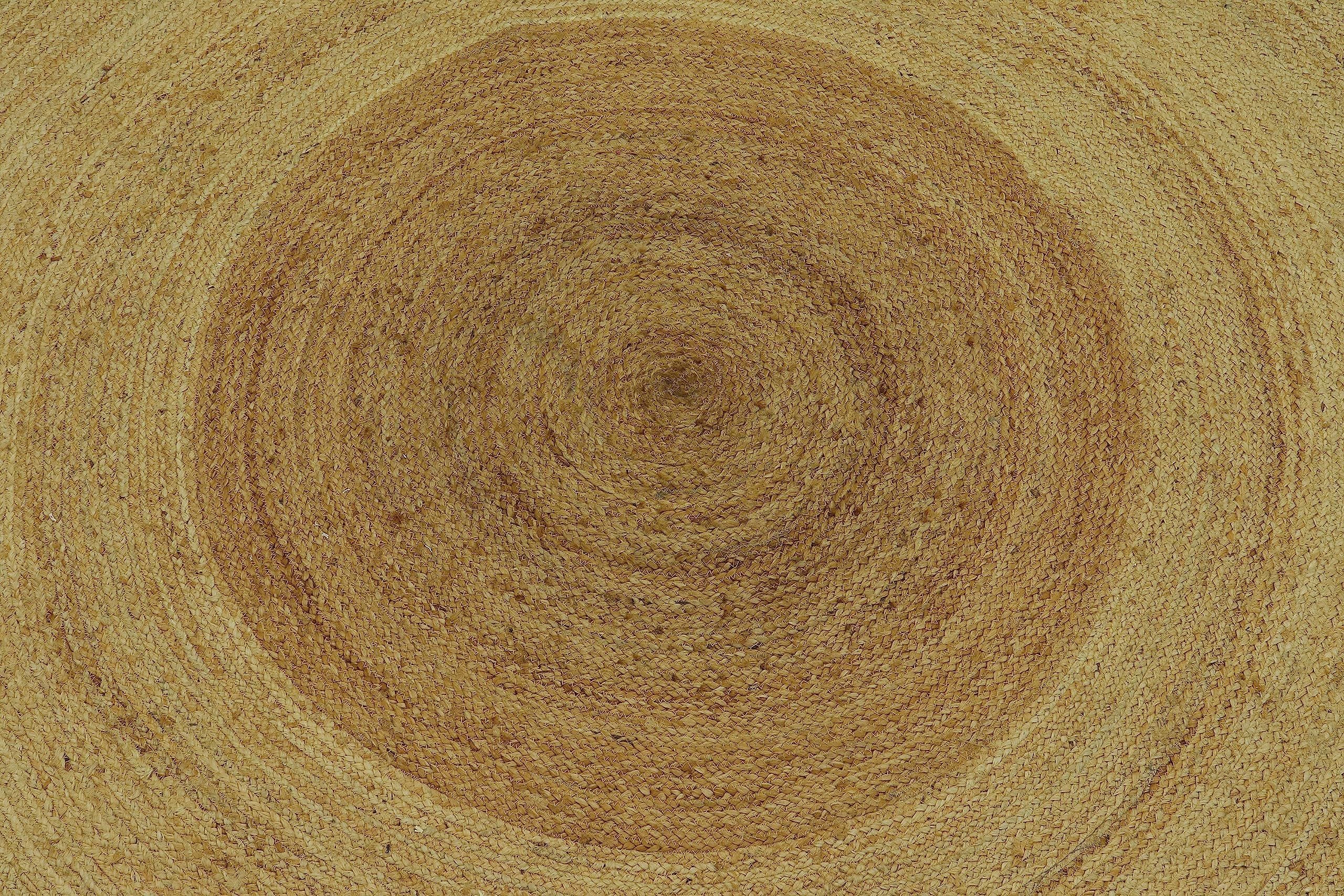 AIESY® Collection Circle Geometric Pattern Jute Area Rug