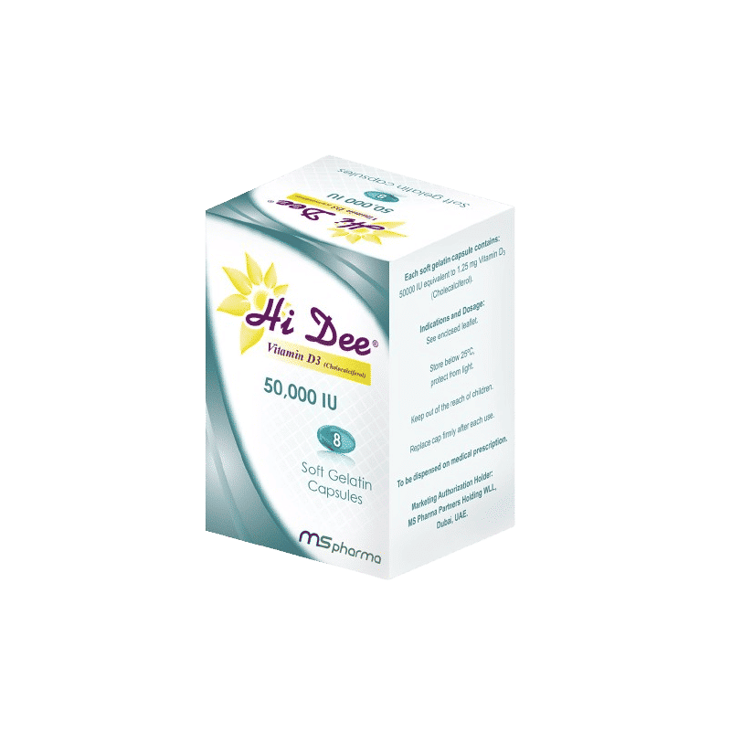 Hi Dee Vitamin D3 50000 IU Soft Gelatin Capsules 8's