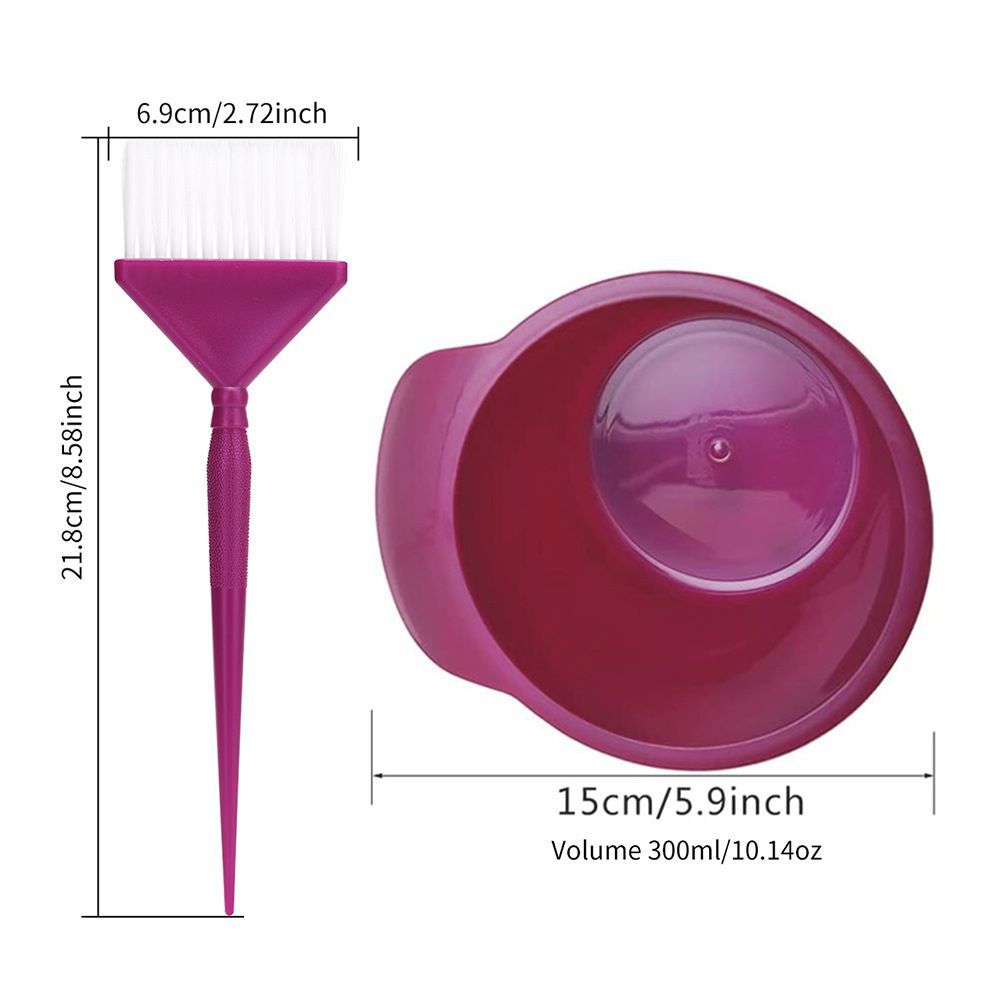 3Pcs Professional Hair Dye Kit with Bowl, Brush & Whisk
