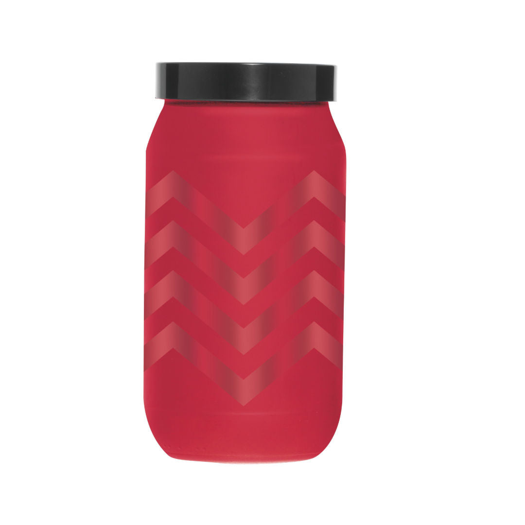 Herevin Red Zigzag Canister Jar Airtight Container