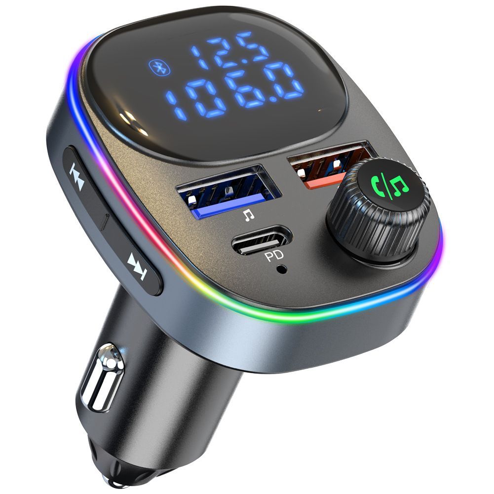 Car FM Transmitter Bluetooth MP3 Player QC3.0 PD Car Charger With LED Display