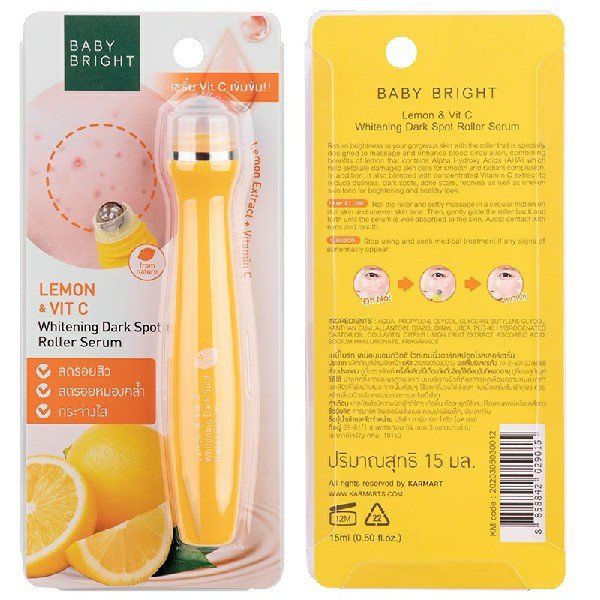 LEMON & VITC WHITENING DARK SPOT ROLLER SERUM 15ML BABY BRIGHT (F) (Y2022)