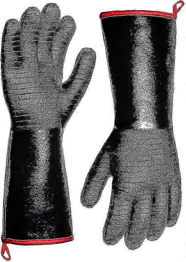 Long Sleeve Extreme Heat Resistant Gloves Mitts With Oil & Fireproof Protection