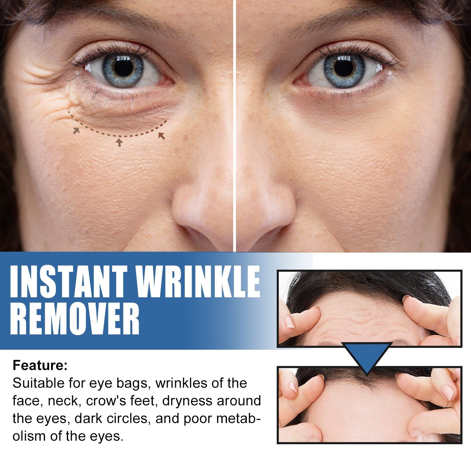 5 Sec Retinol Eye Cream, Reduces Wrinkles, Puffiness, Hydrating, Anti-Aging ,30ml