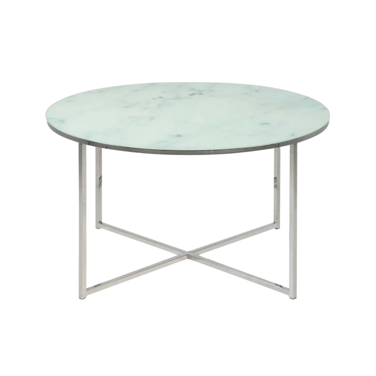 Alisma Coffee Table Glass Marble Print