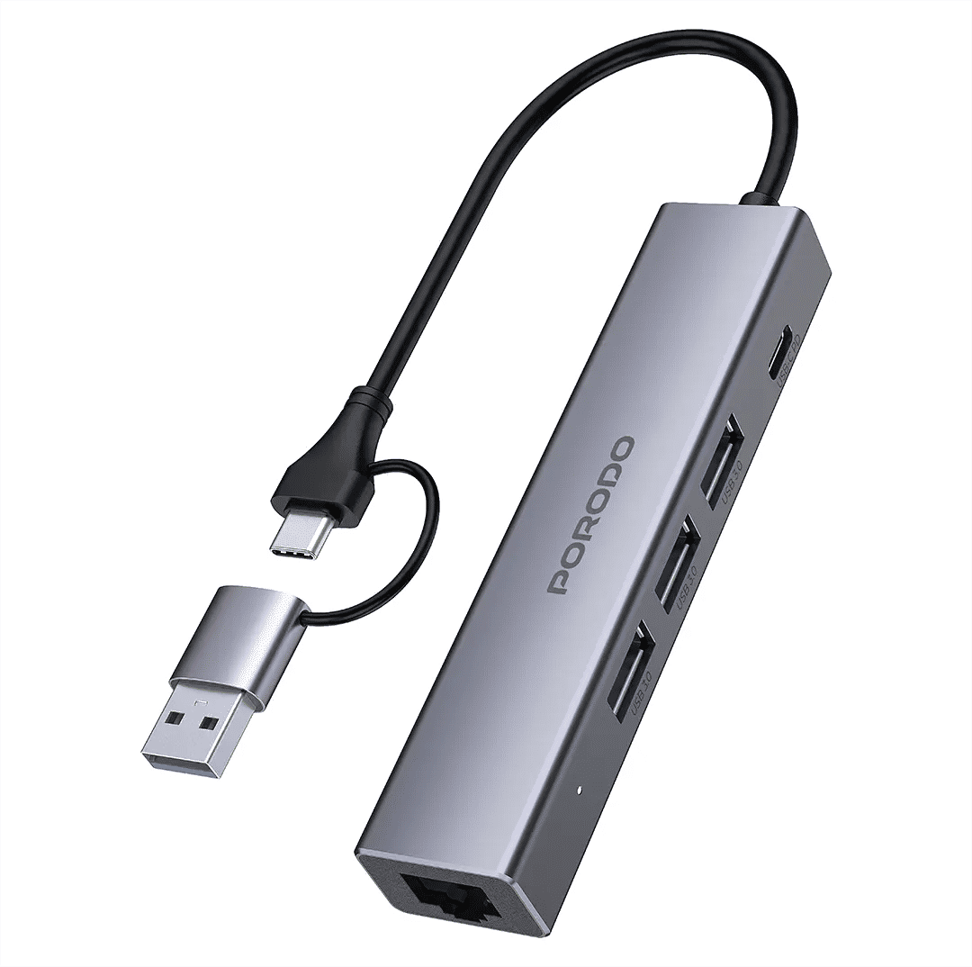 Porodo 5-IN-1 Multi-Port Hub PD Charging