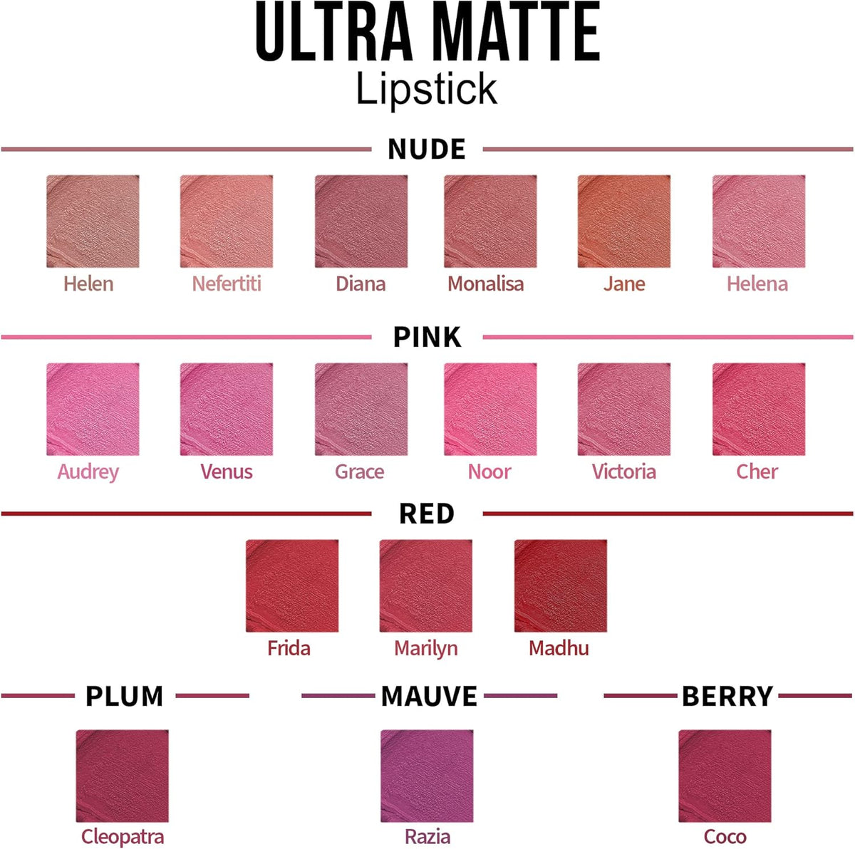 Nykaa Ultra Matte Lipstick Helen 01