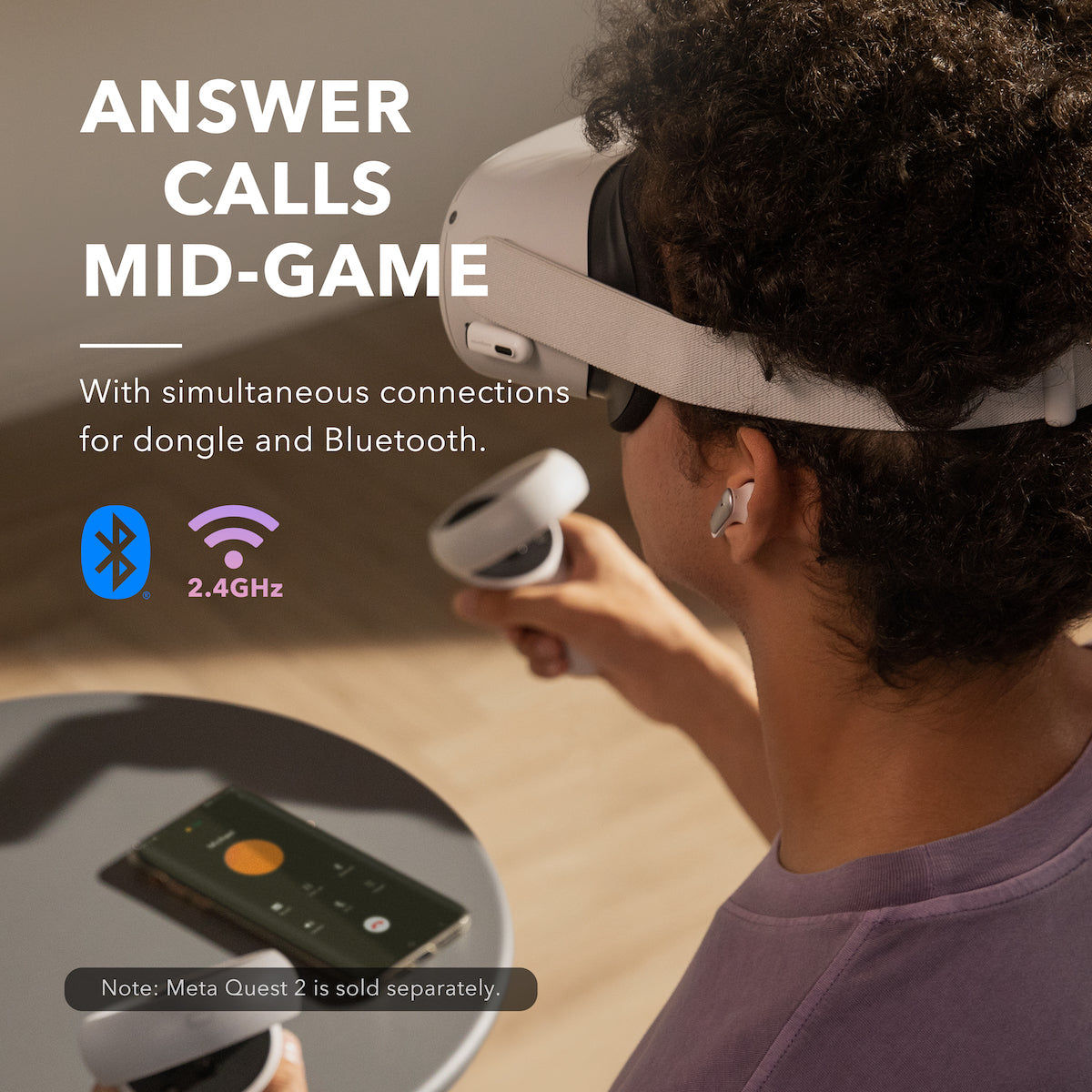 Anker Soundcore VR P10 True Wireless Gaming Earbuds, Ultra Low Latency 2.4GHz Gaming Earbuds, White