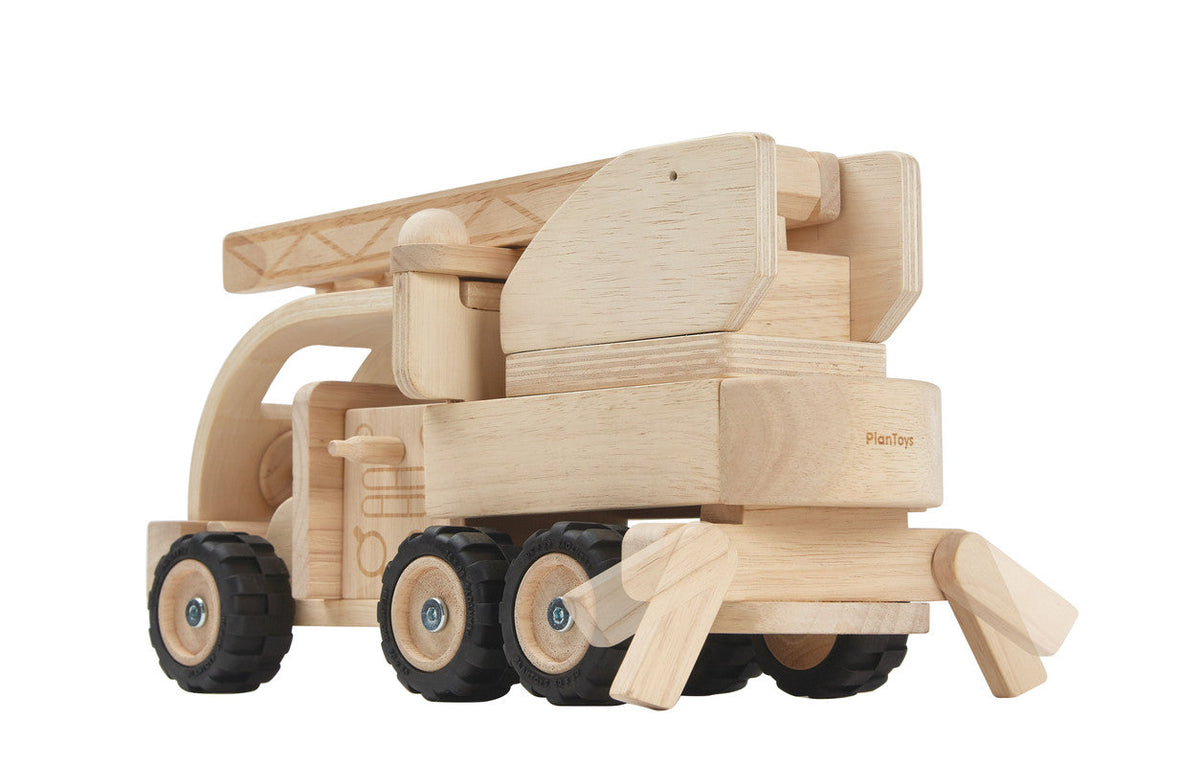 PlanToys Fire Truck — Wooden Toy Vehicle
