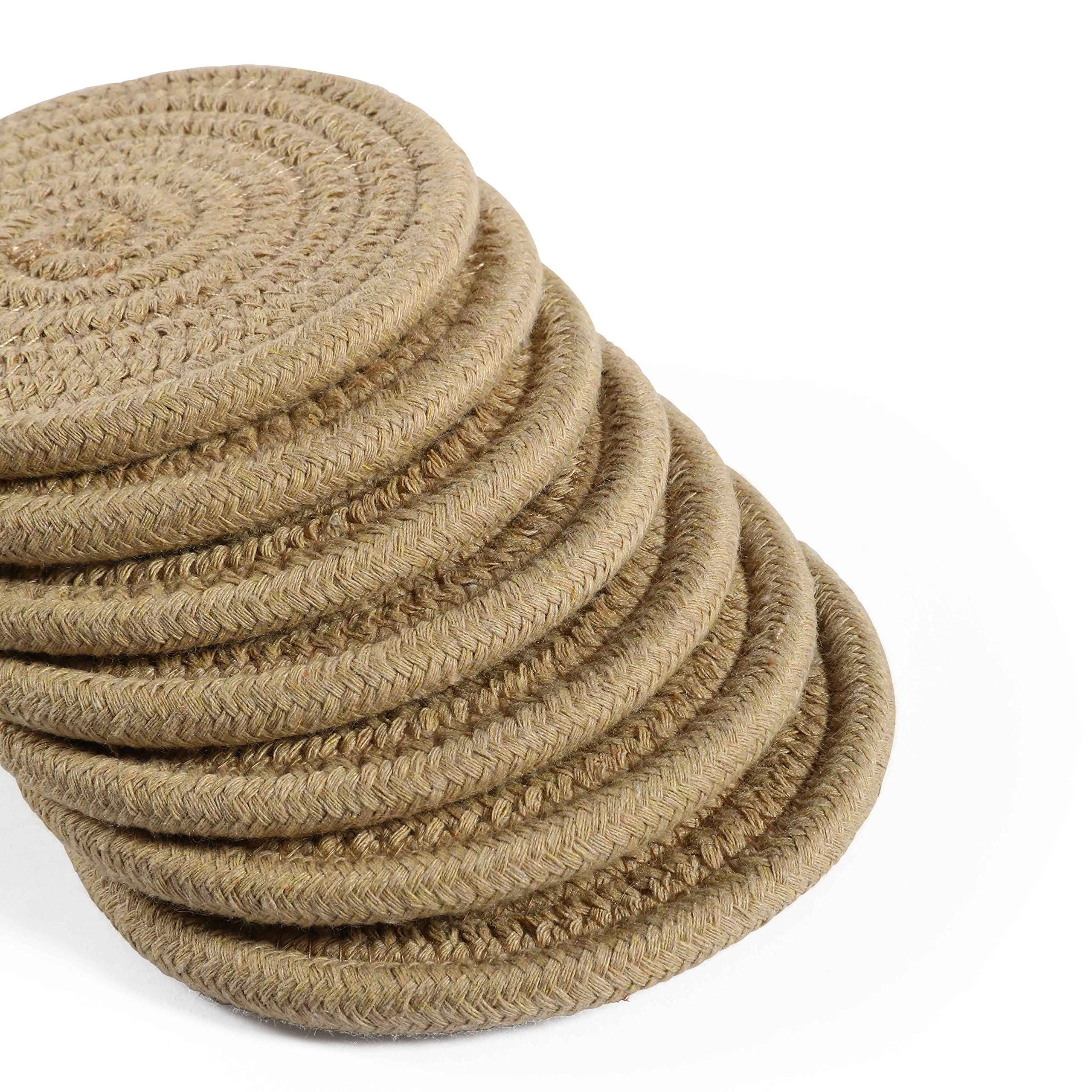 Set of 6 Farmhouse Absorbent Coasters for Coffee Table