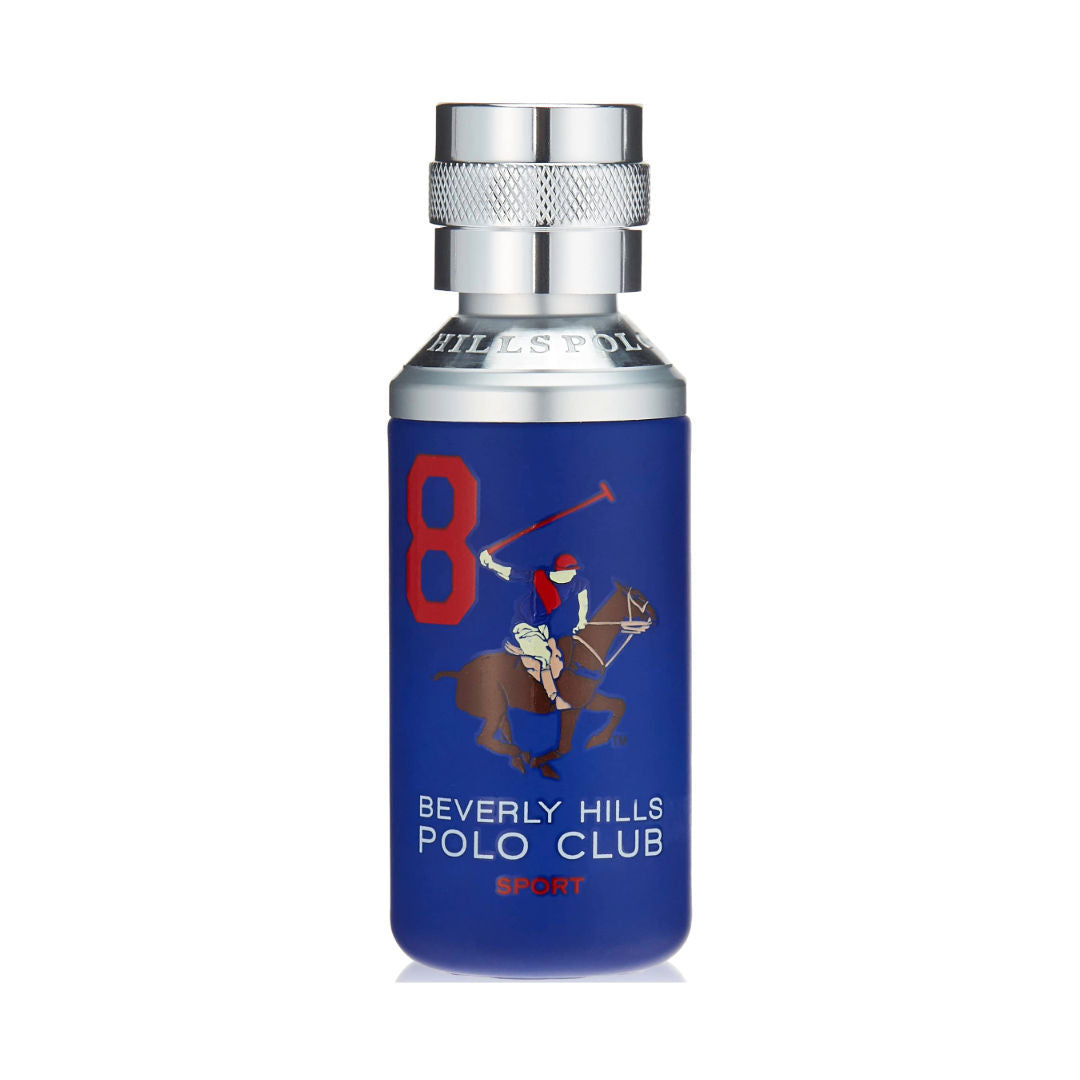 Beverly Hills Polo Club Sport No. 8 Eau de Toilette for Men, 100ml - Makasib Offer
