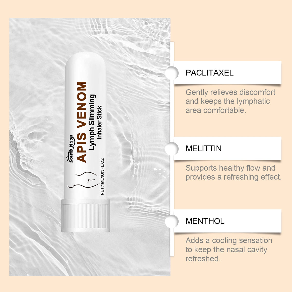 Body Care Inhaler, Herbal Nasal Stick, Natural Relief, Refreshing, Portable ,1ml