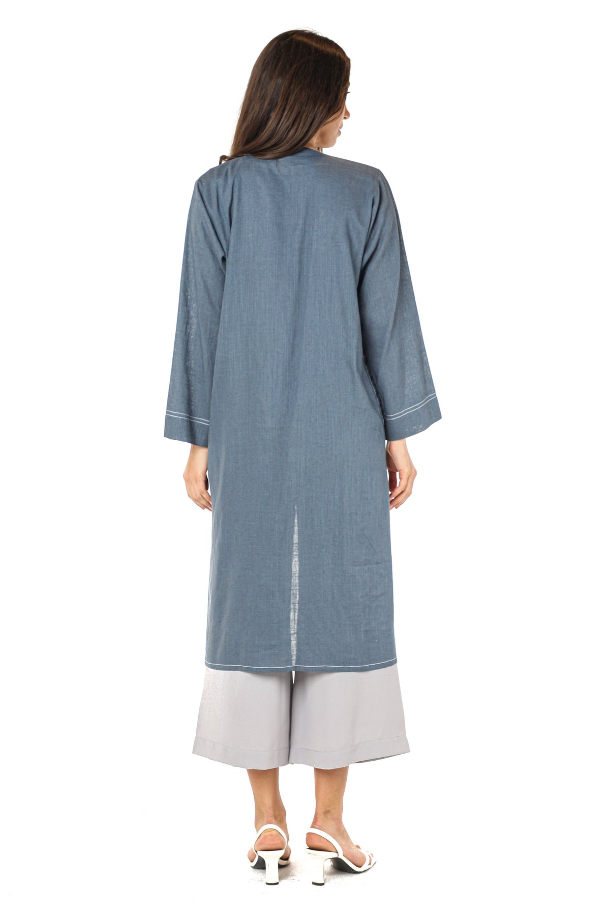 MOiSTREET Linen Fabric With Crepe Top And Pants