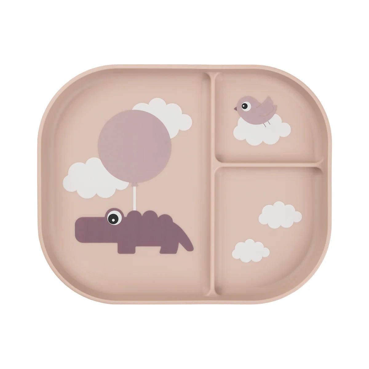 Done By Deer Foodie Compartment Plate Happy Clouds Powder