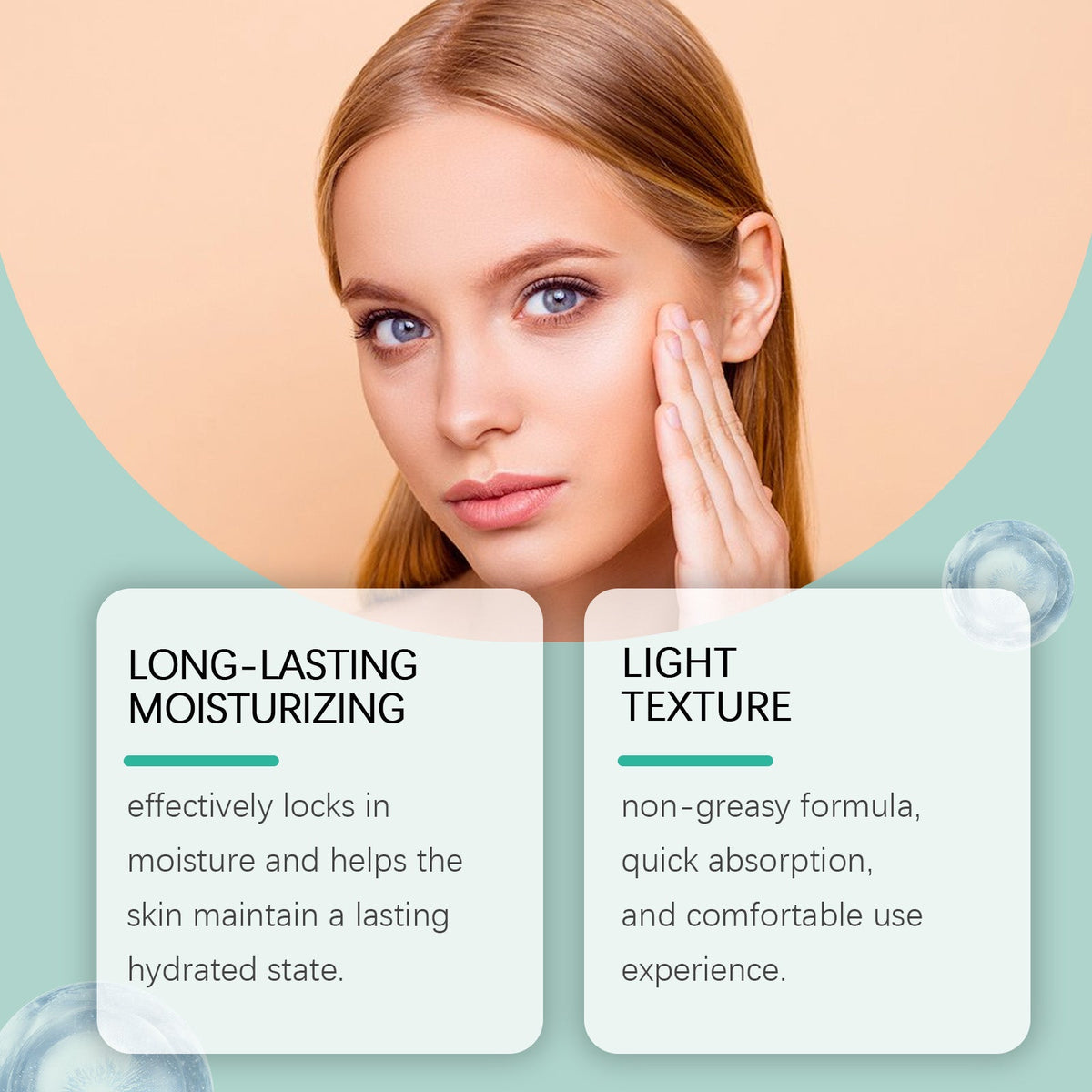 Deep Moisturizing Facial Care Cream, Hydrating, Brightening, Non-Greasy, All-Day Moisture ,100g