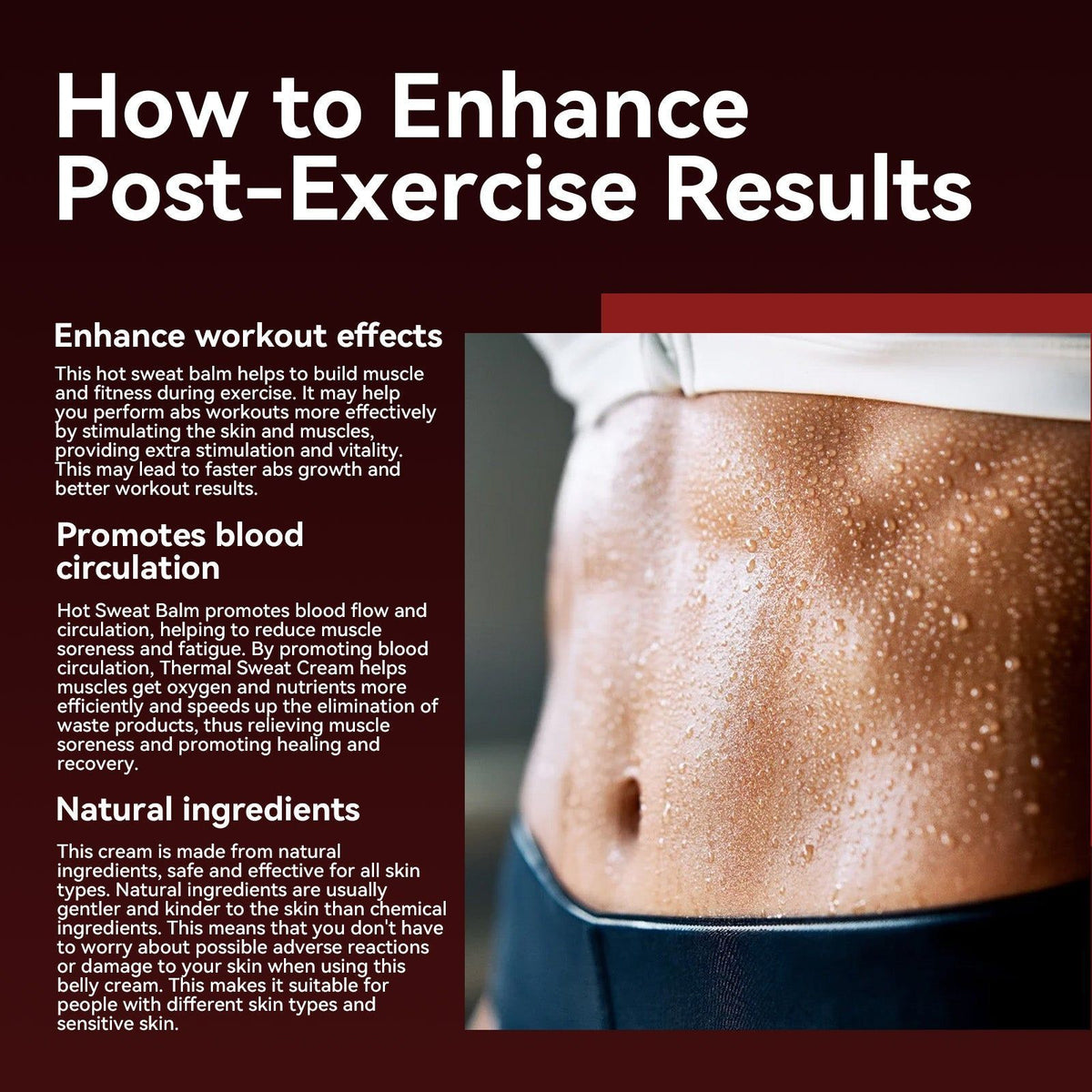 Boost Your Core Strength, Firm Tummy & Sculpted Abs with Our Abdominal Cream ,120g