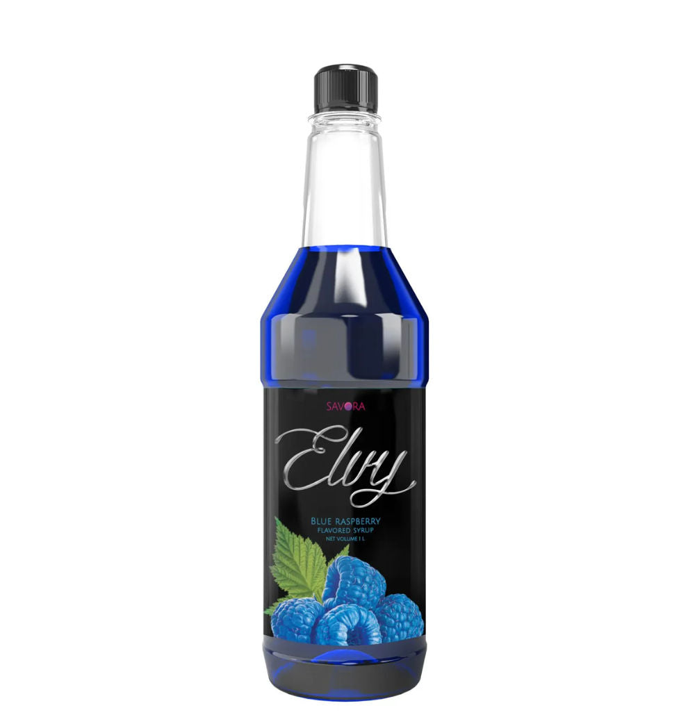 Elvy Blue Raspberry Flavored Syrup 1 Litre