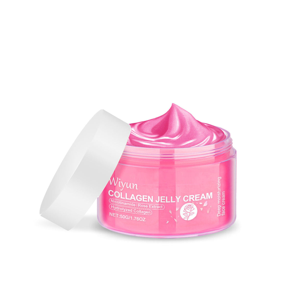 Collagen Rose Jelly Cream, Facial Care, Hydrating, Brightening, Anti-Aging, Moisturizer ,50g
