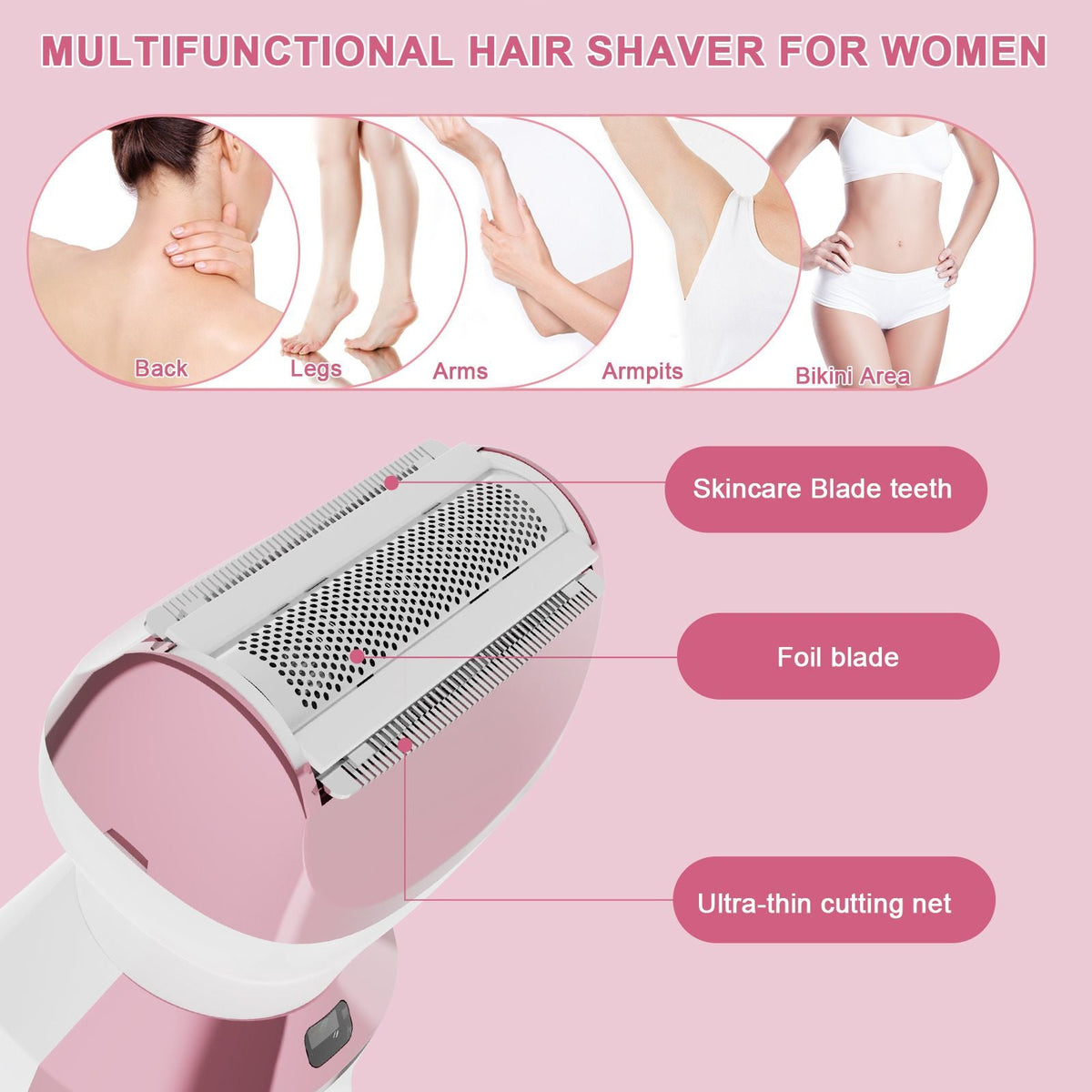 5-in-1 Women's Waterproof Electric Shaver