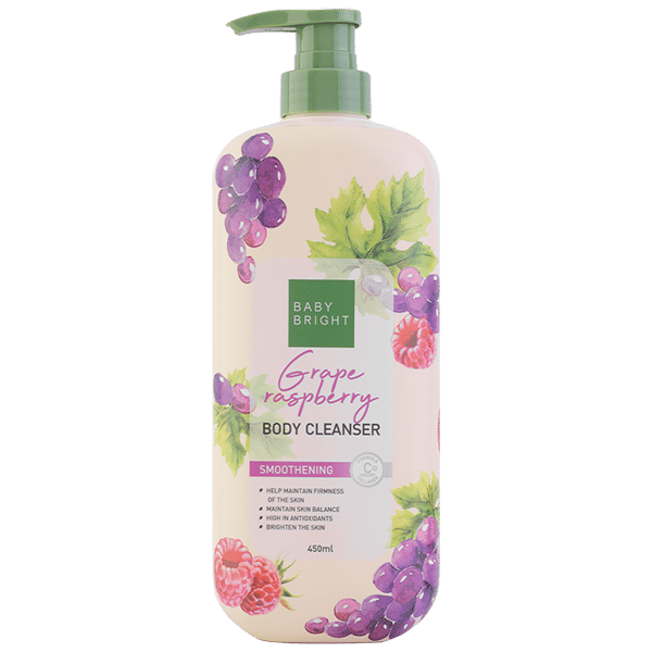 GRAPE RASPBERRY BODY CLEANSER 450ML BABY BRIGHT (B)