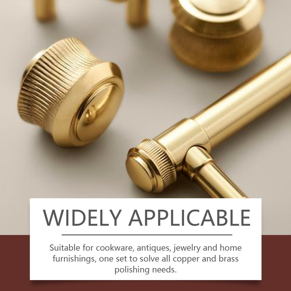 Brass Polish, Rust Remover, Metal Luster Restorer, Safe, Easy to Use, Shine Instantly ,1set