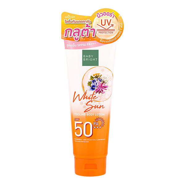 WHITE SUN COOLING BODY LOTION SPF50 PA+++ 160ML BABY BRIGHT (B)