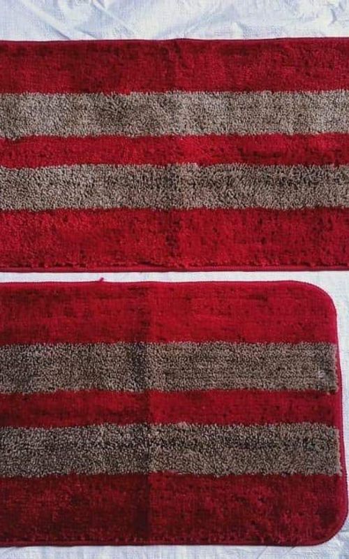 AIESY® Set of 2 pcs Soft Anti Slip Runner Quick Dry Bath Mat