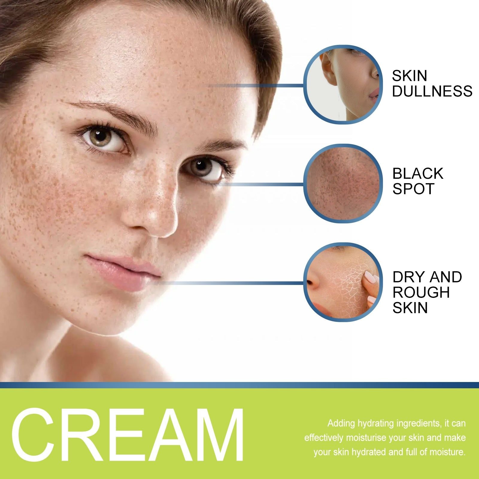 Correcting Cream Fade Dark Spots Brightening Skin Repair Freckle Melasma Age Spot ,30g