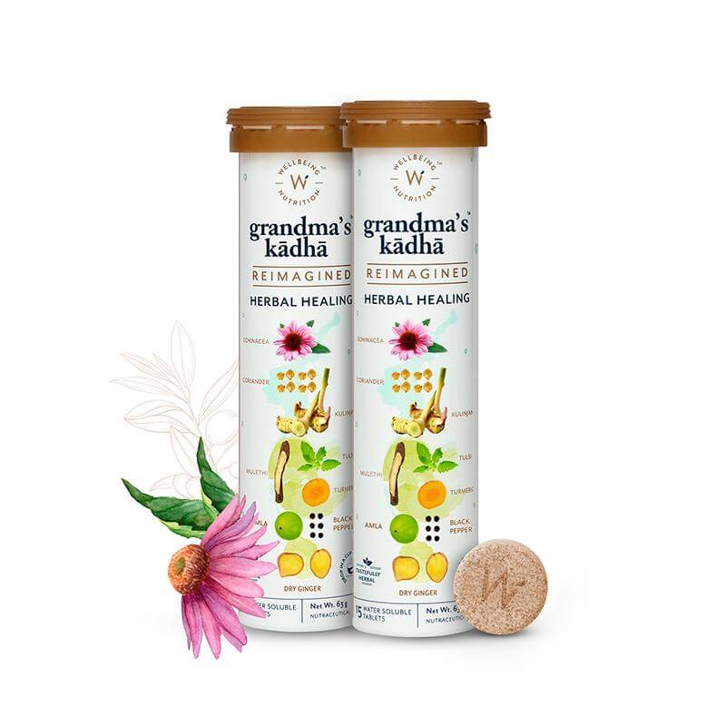 Wellbeing Nutritions Grandma's Kadha Immunity Booster, Effervescent Tablets