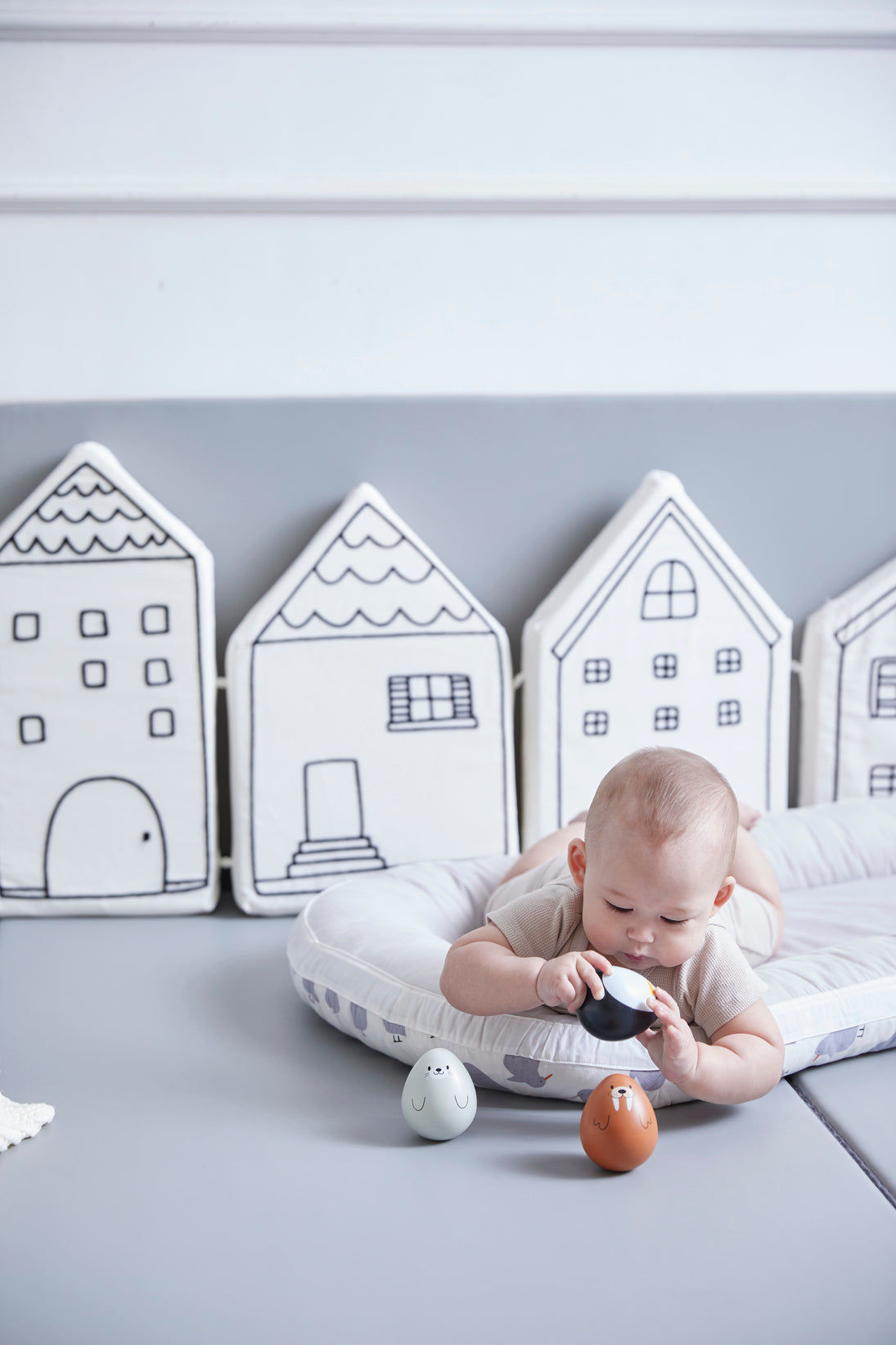 PlanToys Walrus Wobbler — Wooden Baby Toy