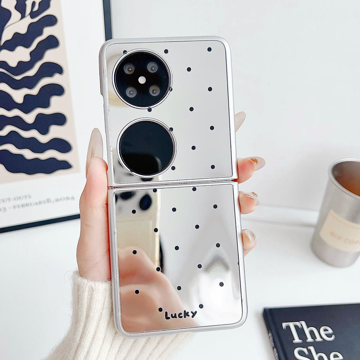 Mirror Polka Dot PC Case For Huawei Pocket 2