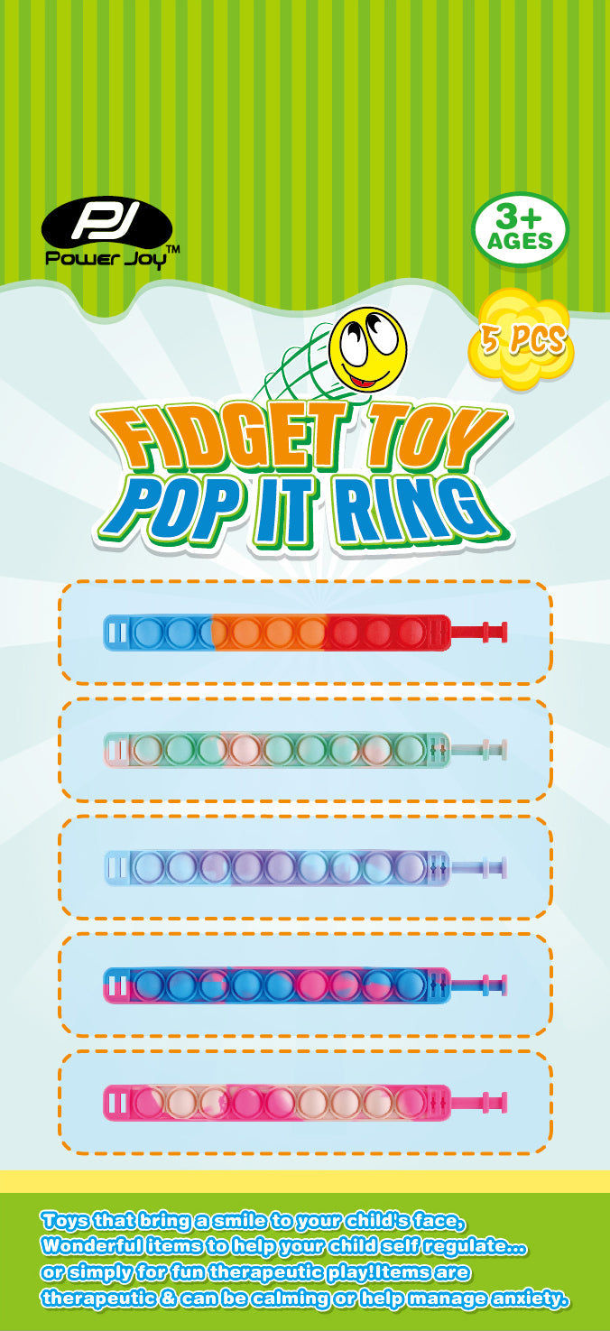 P.JOY FIDGET TOY POP IT RING 5PCS