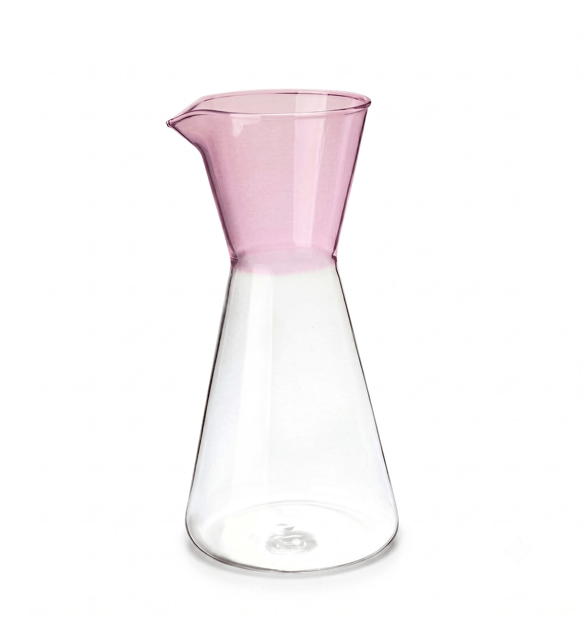 Artisan Hand-Blown Two-Tone Glass Carafe