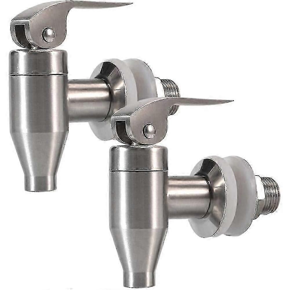 Stainless Steel Beverage Water Drink Dispenser Durable Replacement Push Style Spigot Fcet,2 Pack