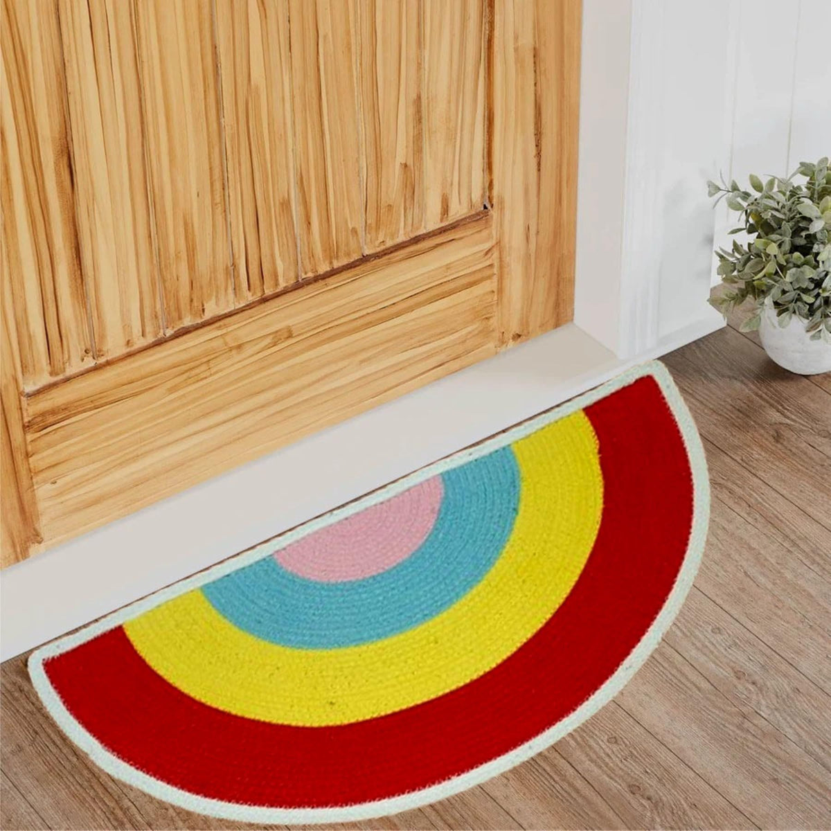 AIESY®  Beautiful Reversible Braided Stars Hearth U-Shape Rug