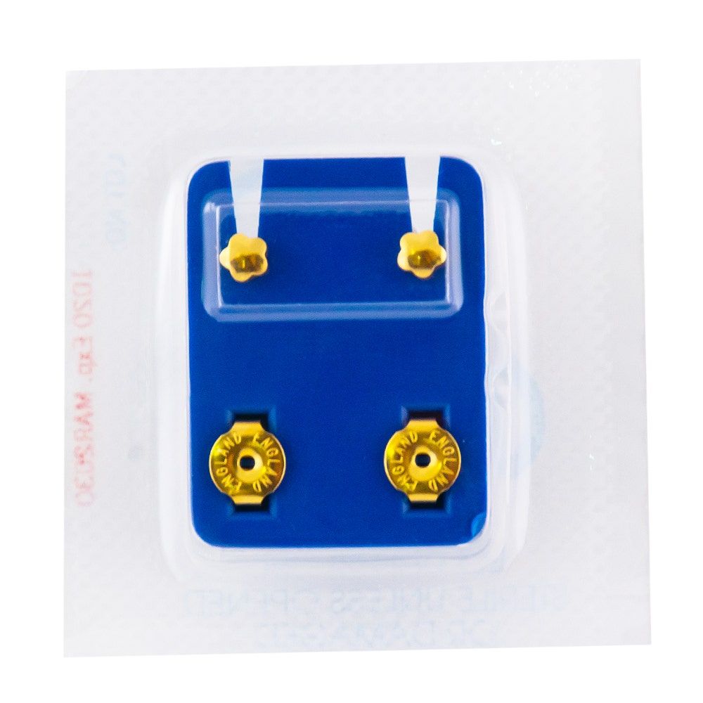 Caflon Singles Shapes Flower Gold Plated Blu System Earring