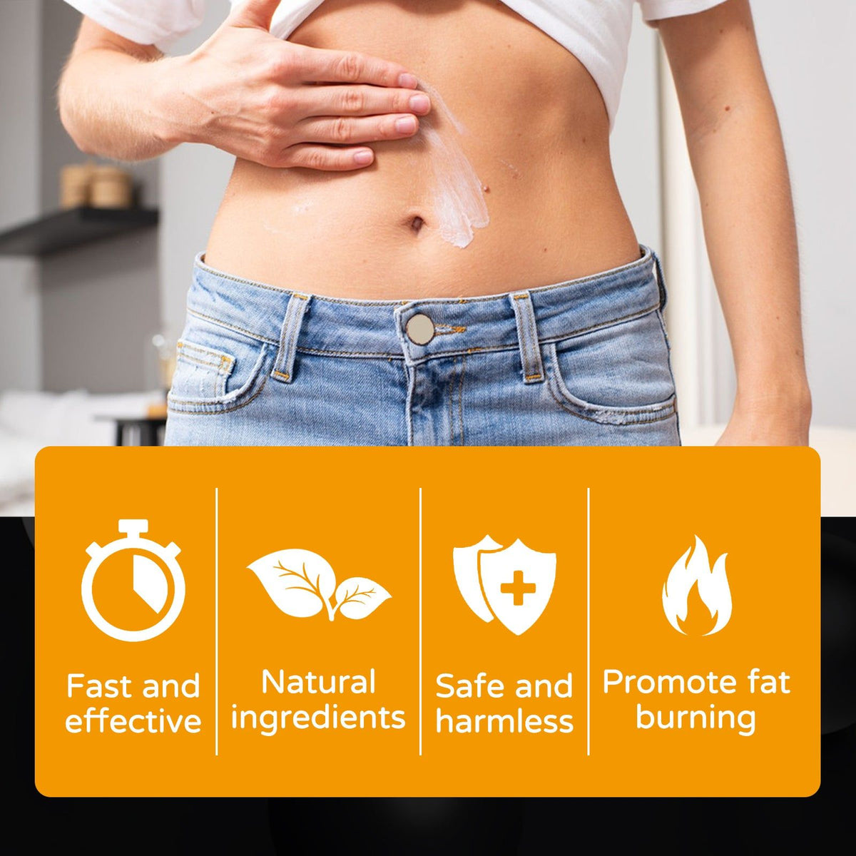 Achieve Flat Abs Fast with Abdominal Muscle Shaping Cream, Boost Fat Burn, Enhance Workout Results ,30g