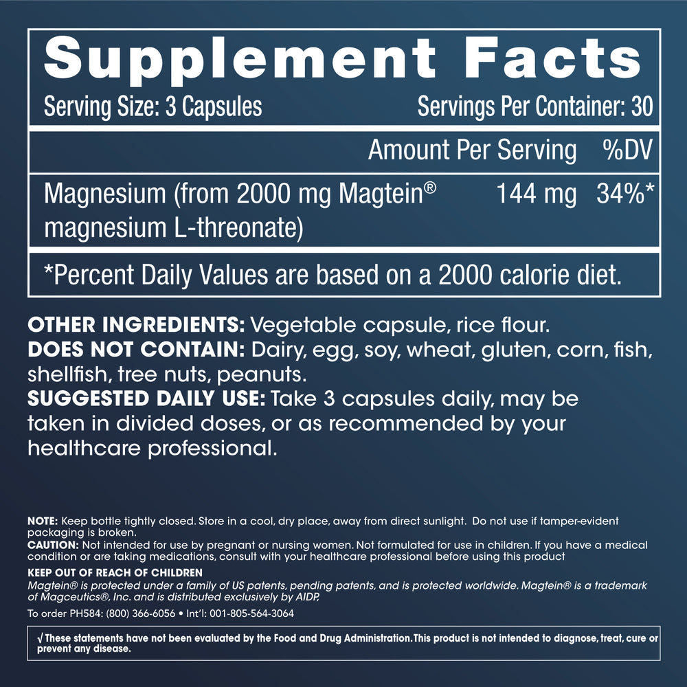 Pro Health Brain-Mag Pro Magnesium L-Threonate 90 Capsules