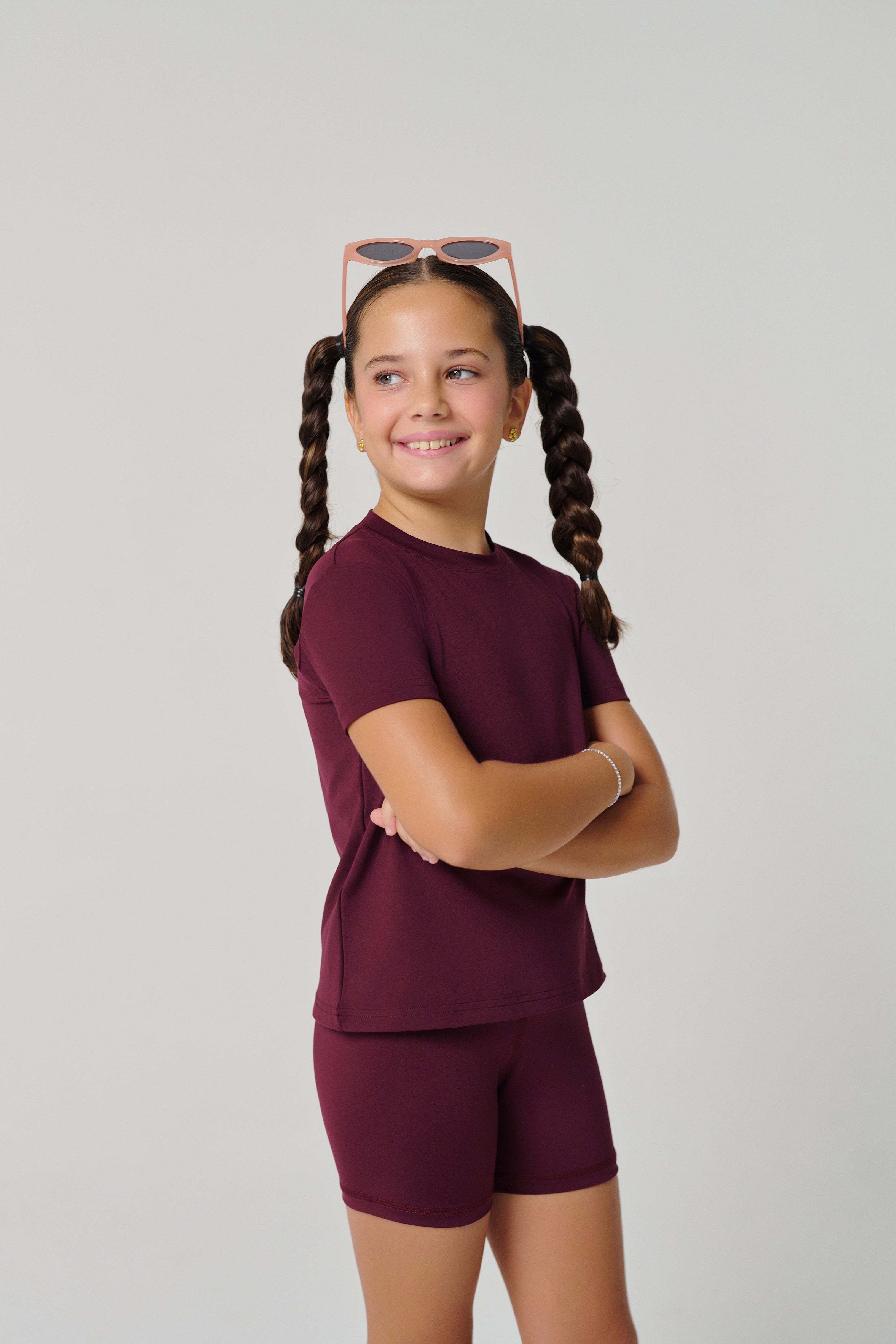 Regular Fit Kids Tights - Maroon