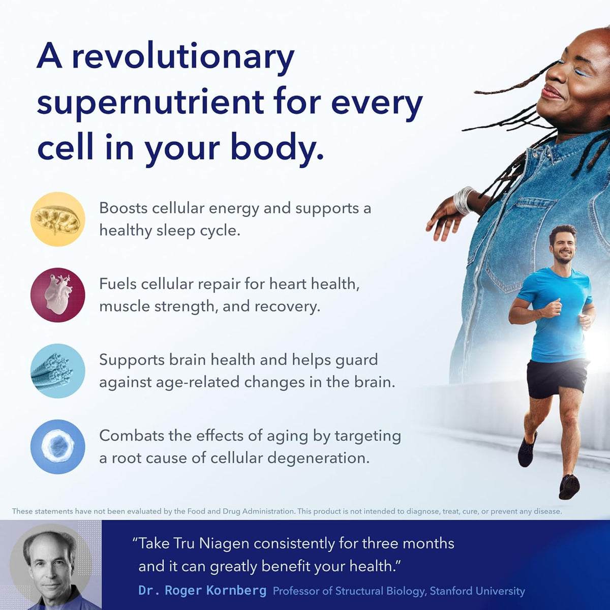 TRU NIAGEN - Patented Nicotinamide Riboside NAD+ Supplement. NR Supports Cellular Energy Metabolism & Repair, Vitality, Healthy Aging of Heart, Brain & Muscle - 30 Servings / 30 Capsules - Pack of 1