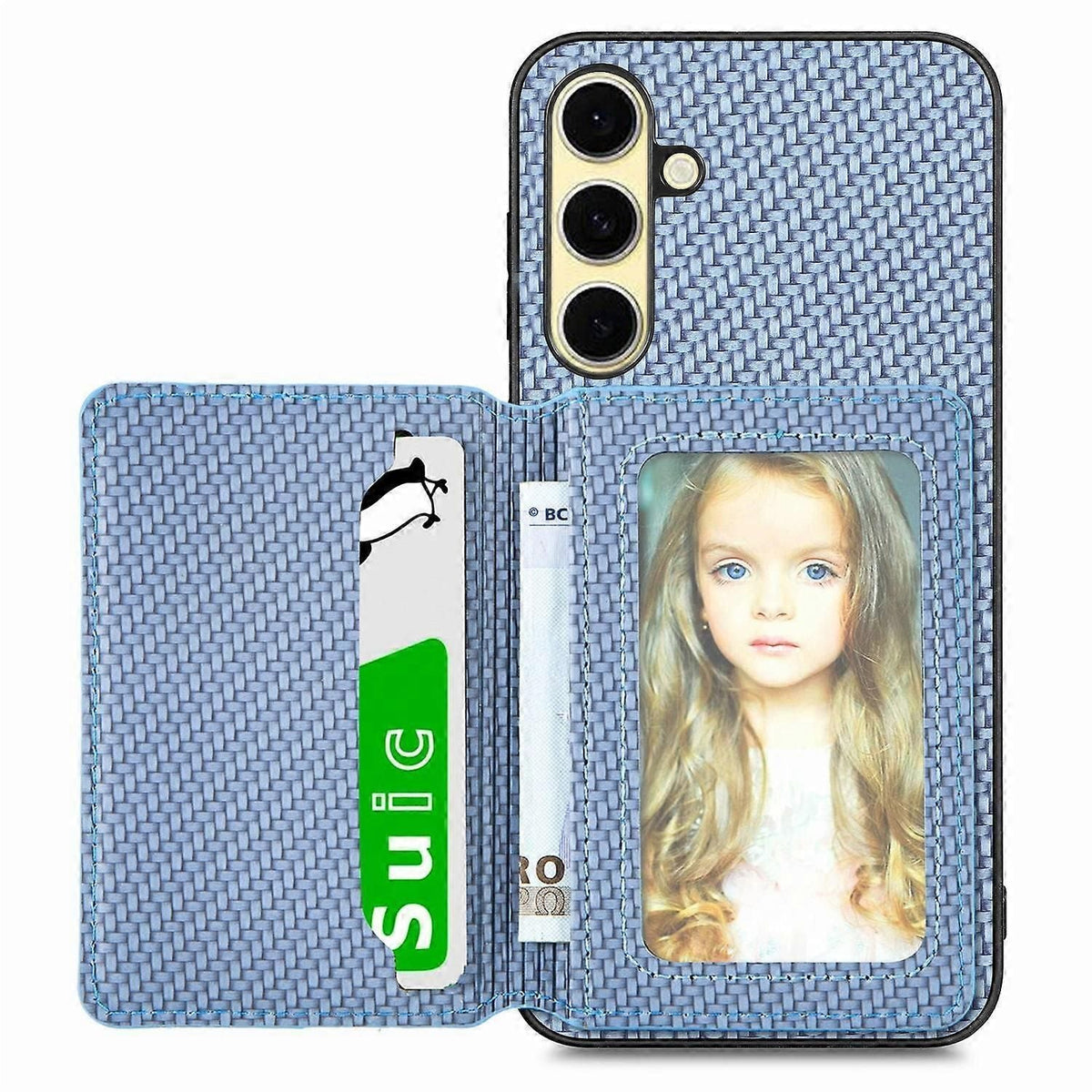 Rfid Blocking Carbon Fiber Leather Case For Samsung Galaxy A56 5G