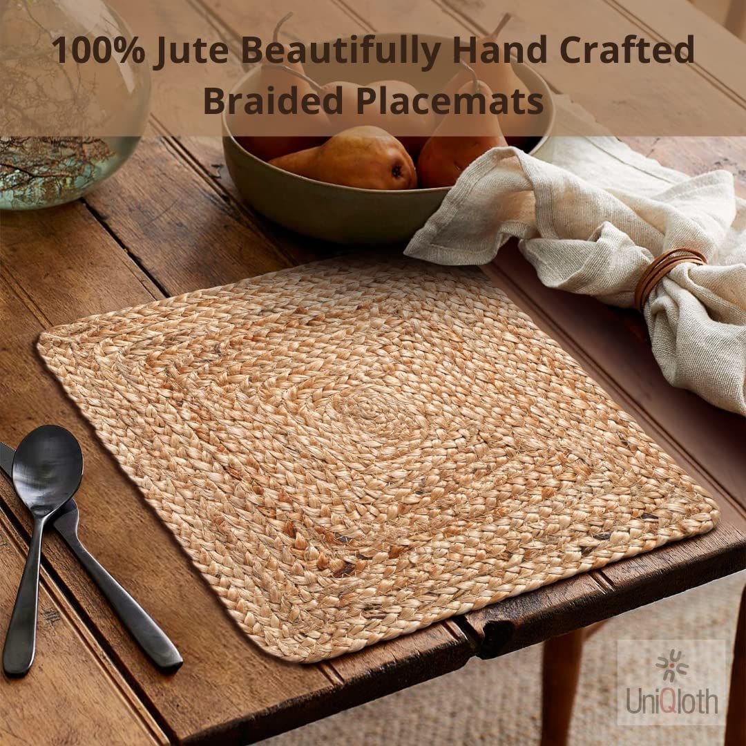 AIESY®- Reversible Jute Braided Eco-Friendly Table Runner