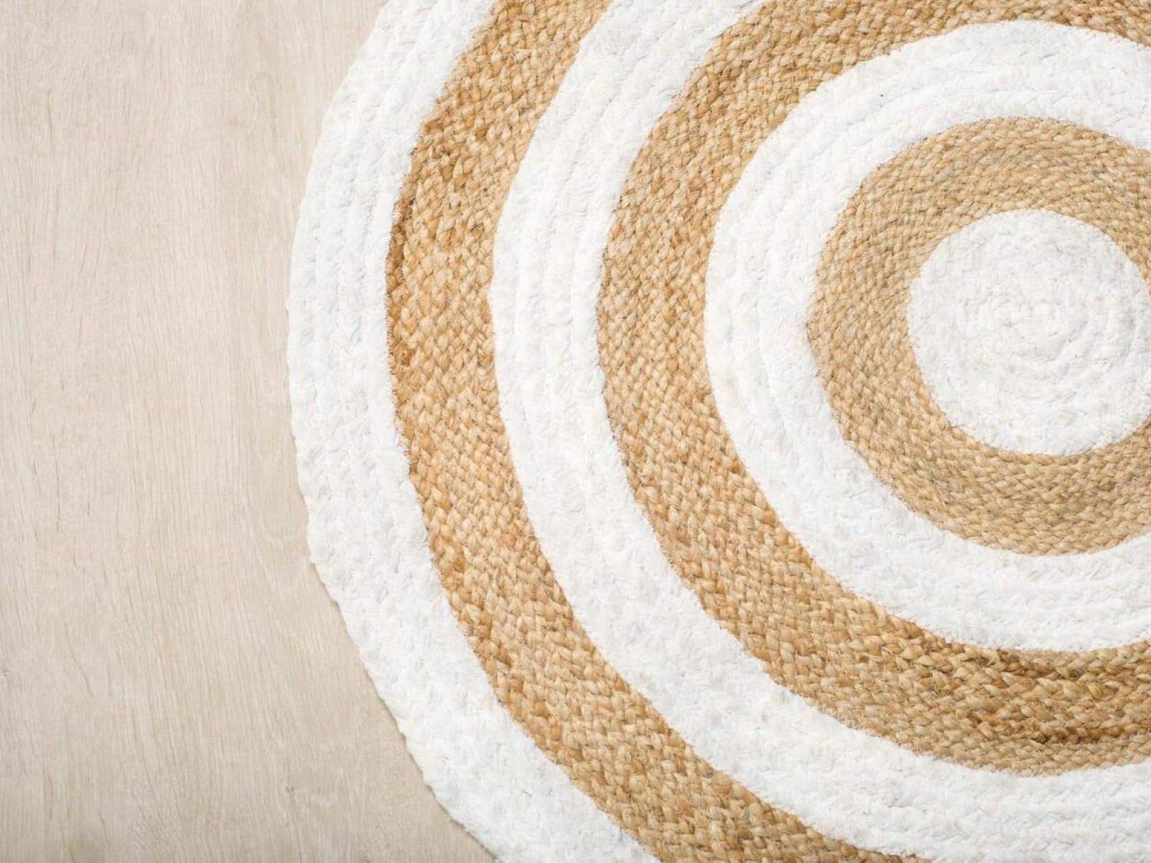 AIESY®  Beautiful Reversible Geometric Pattern Jute Ideal Rug