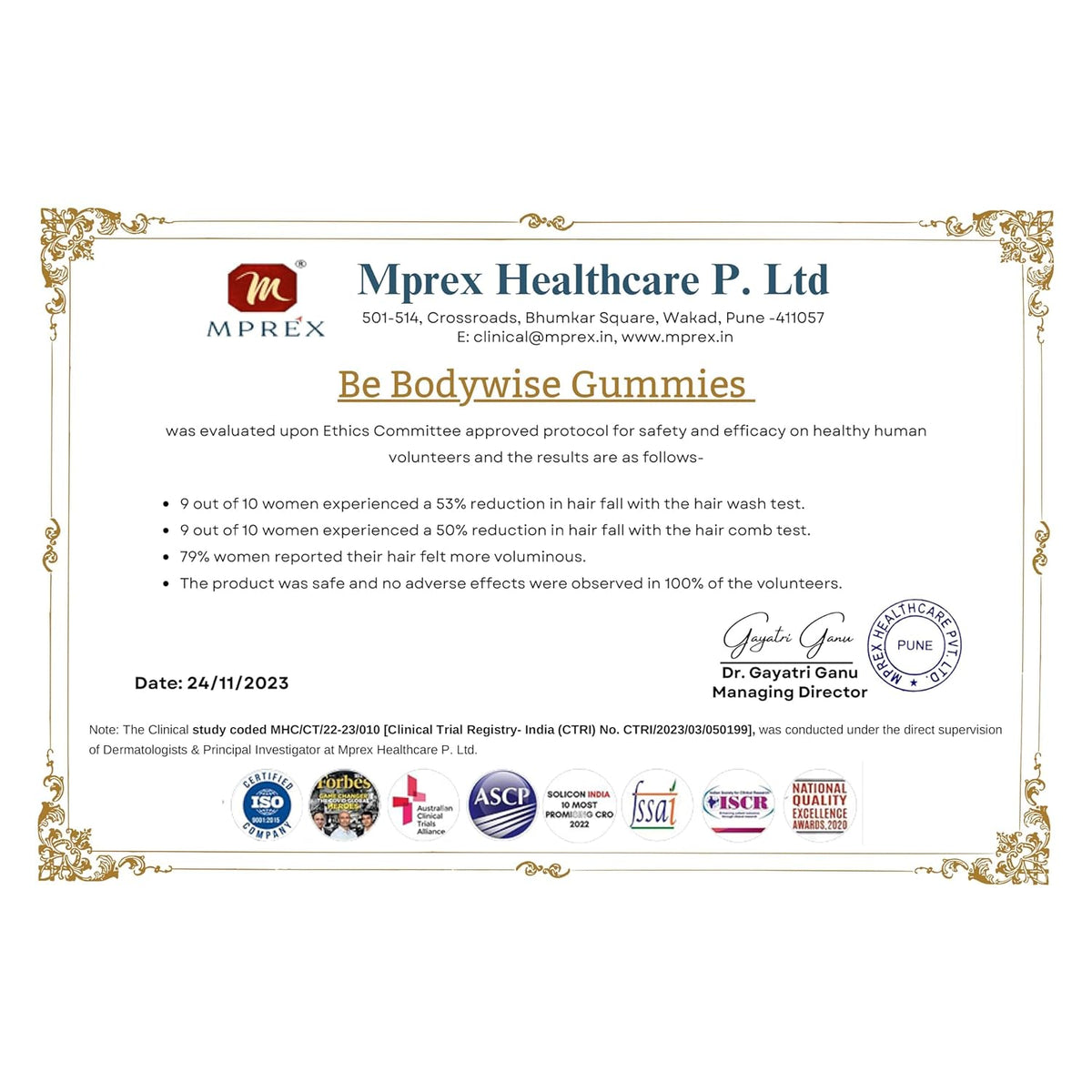 Be Bodywise Biotin Hair Gummies for Stronger, Shinier Hair & Nails | 60 Day Pack Strawberry