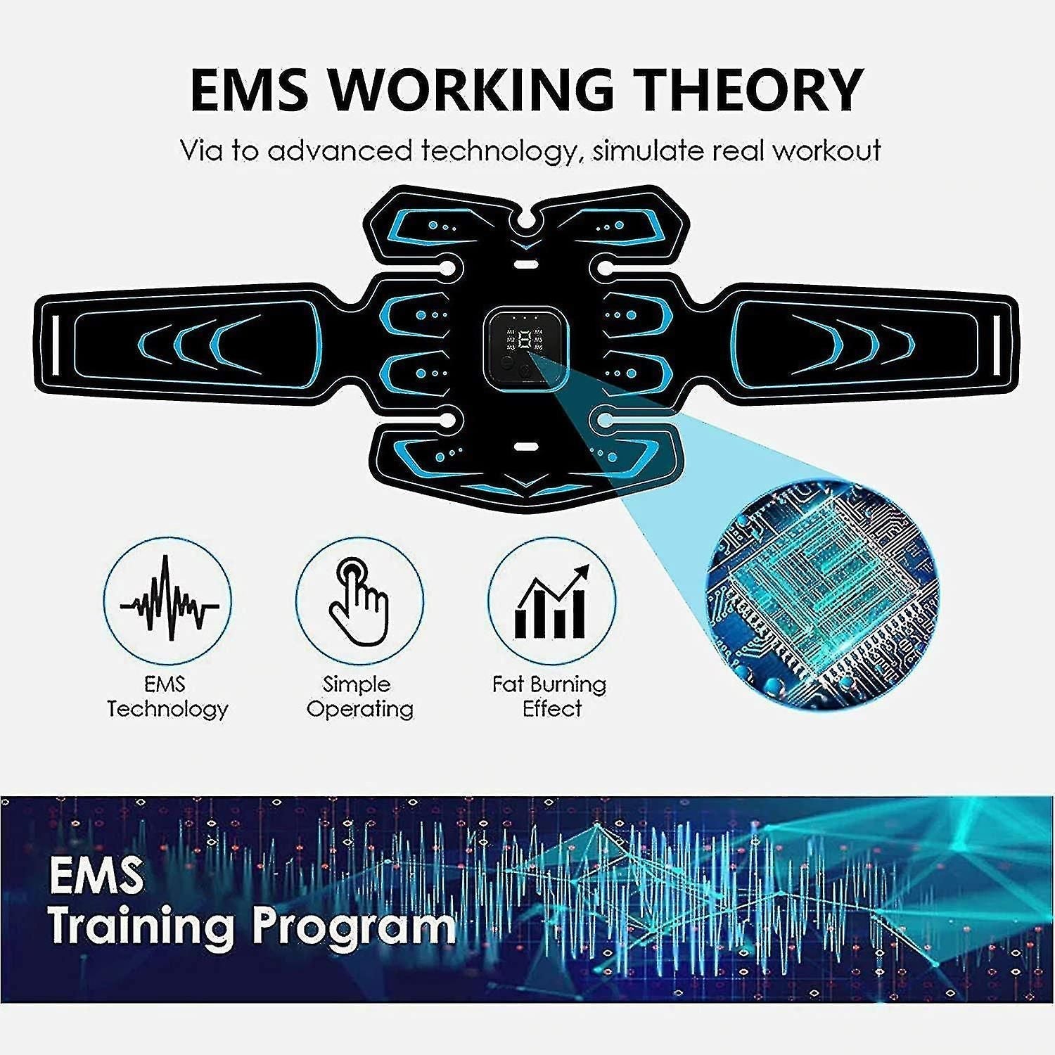 EMS Muscle Stimulator Rechargeable Wireless Body Training Device