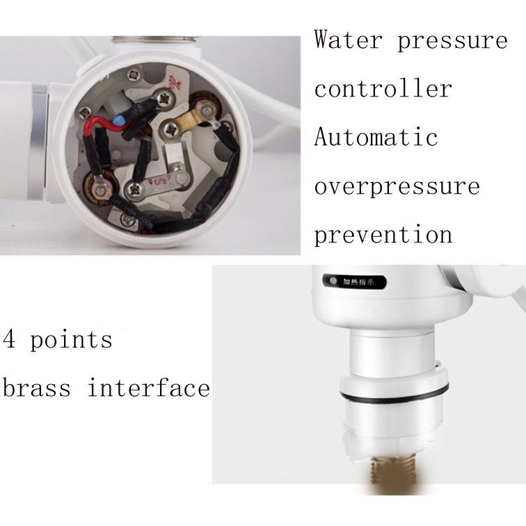 Electric Hot Water Faucet, Style:Digital Display Big Elbow Digital Display Big Elbow
