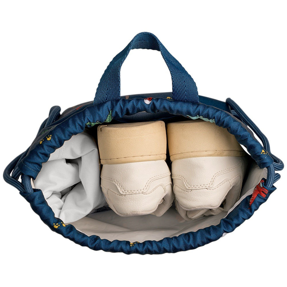 Drawstring Wet Bag - Blue Dino