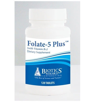 Biotics Research Folate5Plus (with B12) 120Tabs
