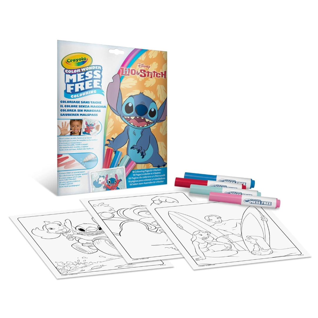 Crayola Disney Lilo & Stitch, COLOR WONDER MESS FREE COLOURING Set